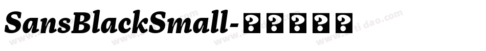 SansBlackSmall字体转换