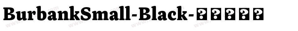 BurbankSmall-Black字体转换