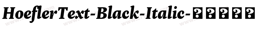HoeflerText-Black-Italic字体转换