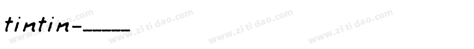 tintin字体转换