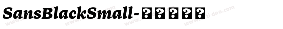 SansBlackSmall字体转换