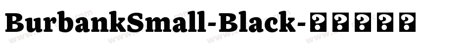 BurbankSmall-Black字体转换