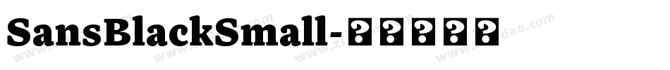SansBlackSmall字体转换