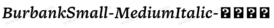 BurbankSmall-MediumItalic字体转换