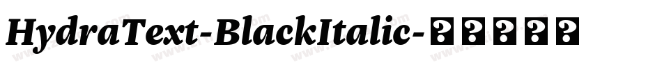 HydraText-BlackItalic字体转换