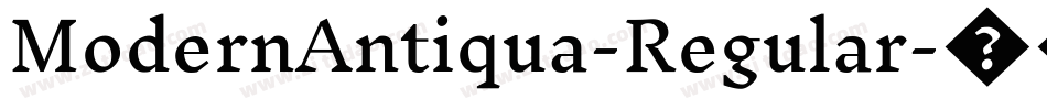 ModernAntiqua-Regular字体转换