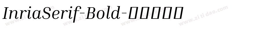 InriaSerif-Bold字体转换