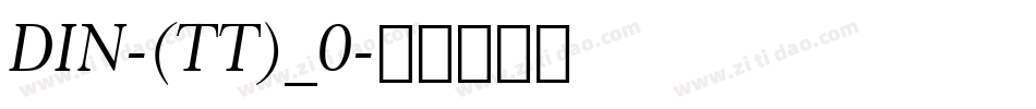 DIN-(TT)_0字体转换