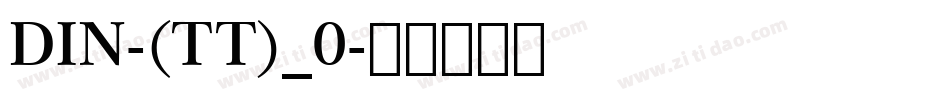 DIN-(TT)_0字体转换