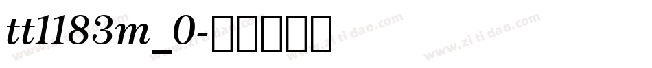 tt1183m_0字体转换