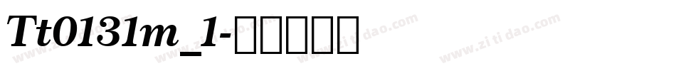 Tt0131m_1字体转换