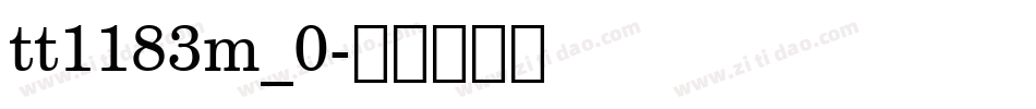 tt1183m_0字体转换