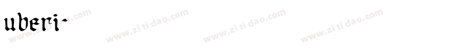 uberi字体转换