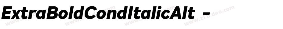 ExtraBoldCondItalicAlt手机版字体转换