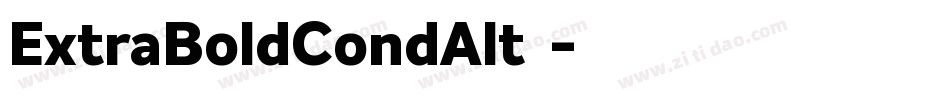 ExtraBoldCondAlt手机版字体转换