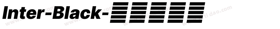Inter-Black字体转换