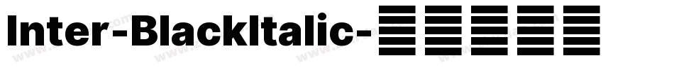 Inter-BlackItalic字体转换