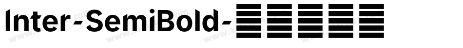 Inter-SemiBold字体转换