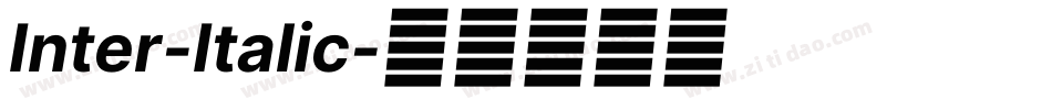 Inter-Italic字体转换