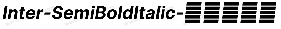 Inter-SemiBoldItalic字体转换