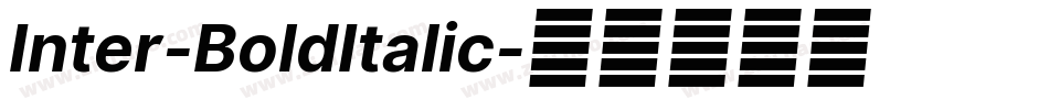 Inter-BoldItalic字体转换