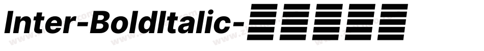 Inter-BoldItalic字体转换