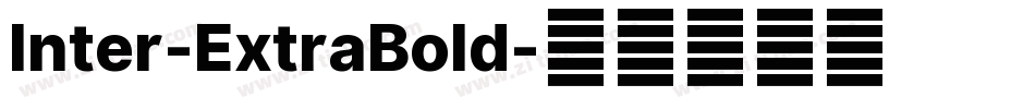 Inter-ExtraBold字体转换