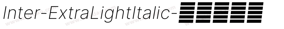 Inter-ExtraLightItalic字体转换