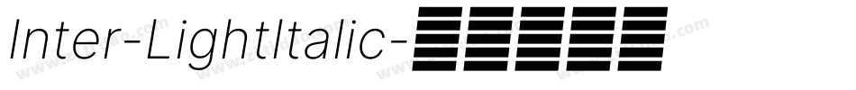Inter-LightItalic字体转换