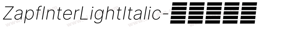 ZapfInterLightItalic字体转换