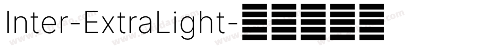 Inter-ExtraLight字体转换