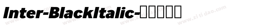 Inter-BlackItalic字体转换