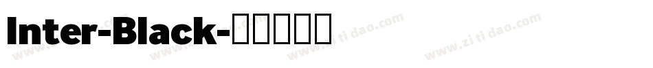 Inter-Black字体转换