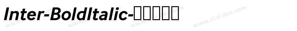 Inter-BoldItalic字体转换