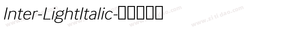 Inter-LightItalic字体转换