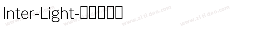 Inter-Light字体转换