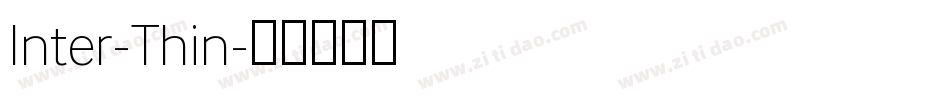 Inter-Thin字体转换