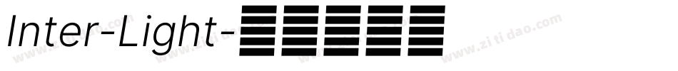 Inter-Light字体转换