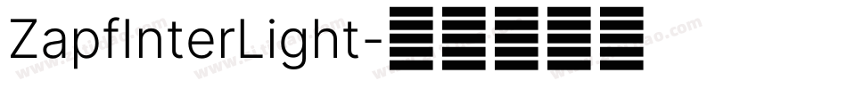 ZapfInterLight字体转换