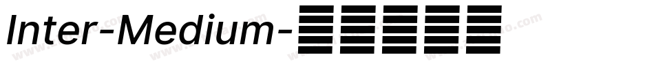 Inter-Medium字体转换