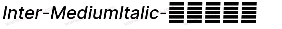 Inter-MediumItalic字体转换