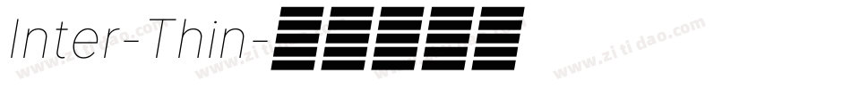Inter-Thin字体转换