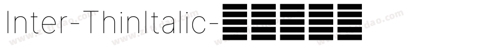 Inter-ThinItalic字体转换