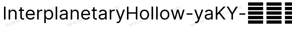 InterplanetaryHollow-yaKY字体转换