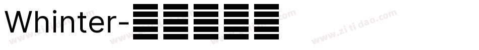 Whinter字体转换