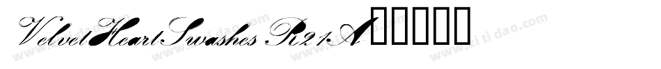 VelvetHeartSwashes-R21A字体转换