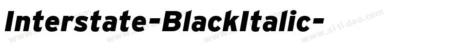 Interstate-BlackItalic字体转换