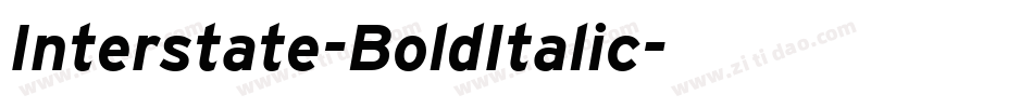 Interstate-BoldItalic字体转换