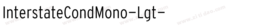InterstateCondMono-Lgt字体转换