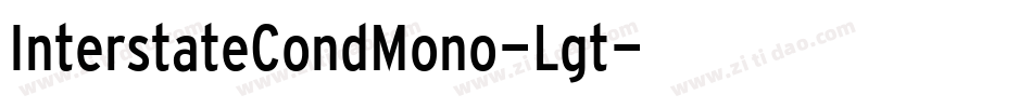 InterstateCondMono-Lgt字体转换